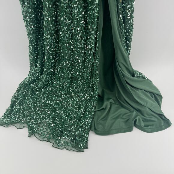 Mac Duggal A5540 Sequin Wrap Over Butterfly Sleeve Gown Womens 6 NWT - Picture 8 of 15